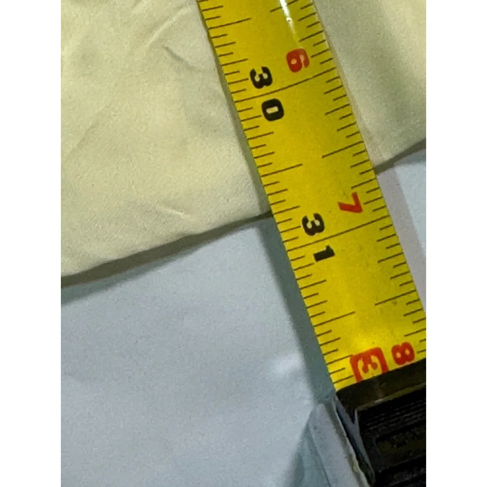 Vintage Quilted Baby Blanket Cream Yellow Satin‎ Ruffle Trim 31x48 Nursery